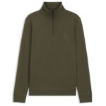 Boss Zetrust Half Zip Sweater Donker Groen