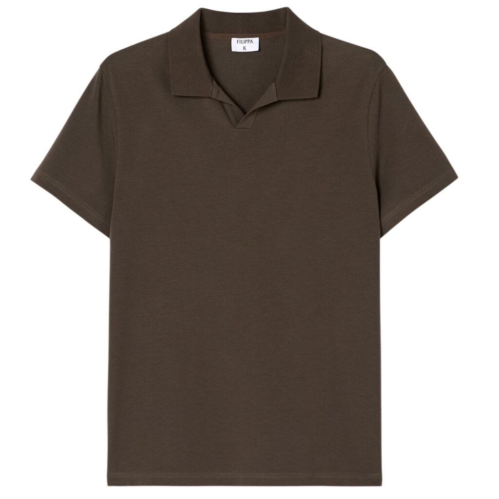 Filippa K Stretch Cotton Polo Bruin