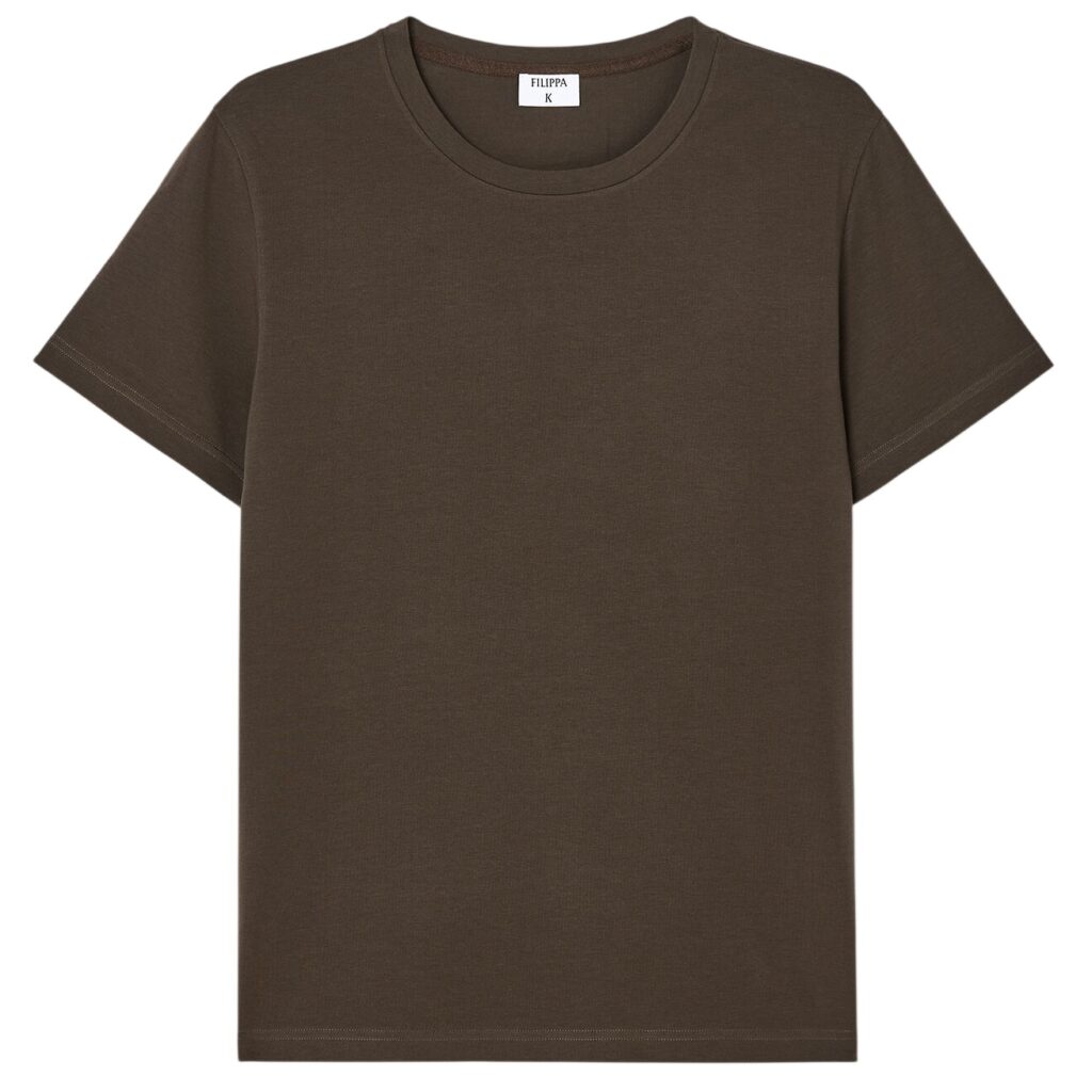 Filippa K Stretch Cotton T-shirt Bruin