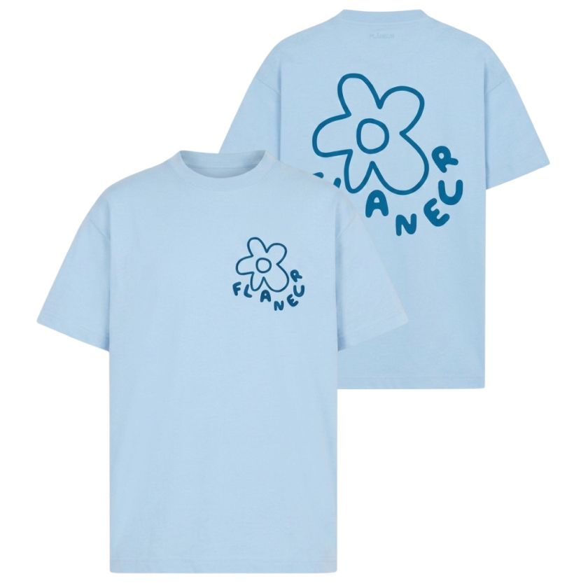 Flâneur Blossom T-shirt Licht Blauw