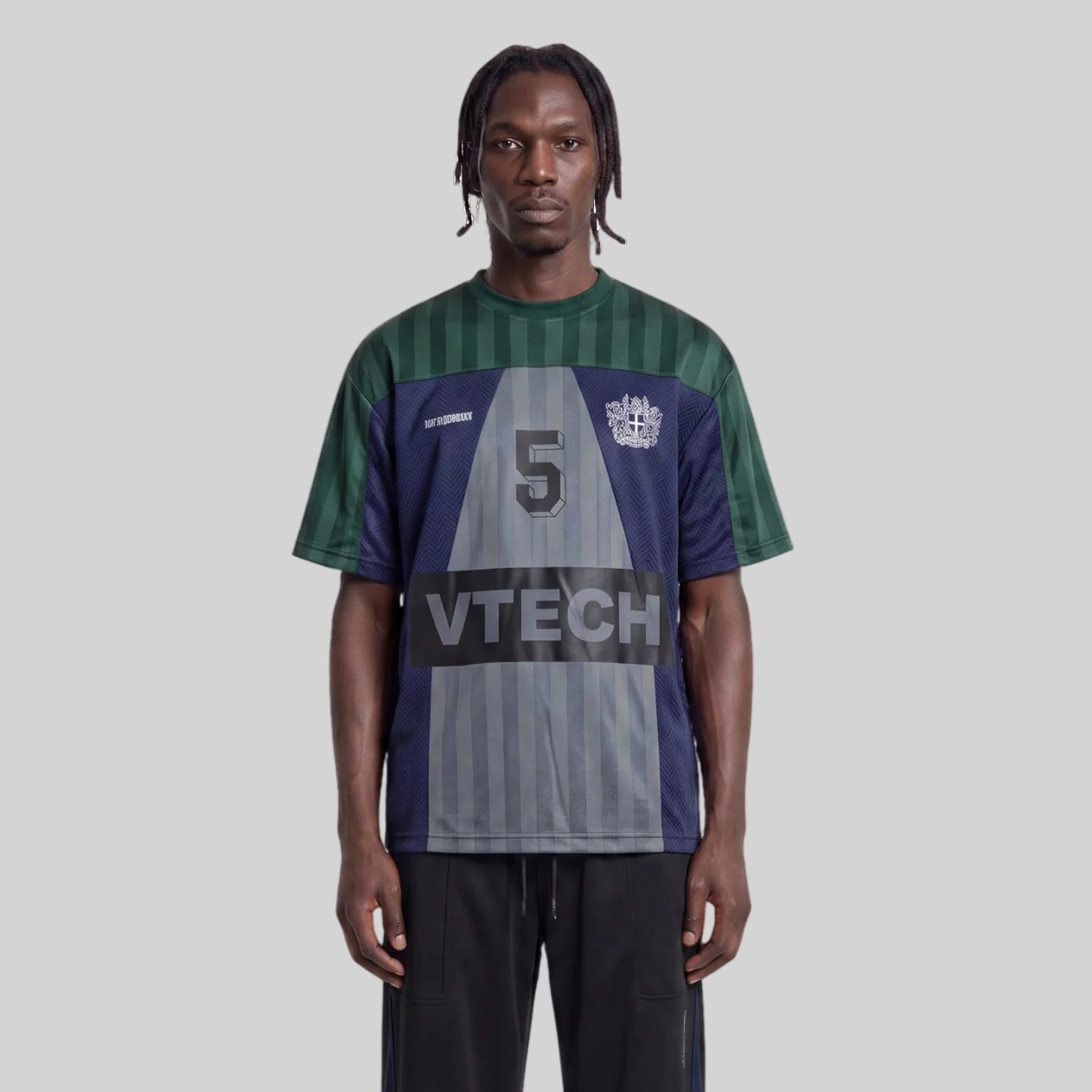 Han Kjøbenhavn Club Oversized T-shirt Donker Groen/Navy/Grijs
