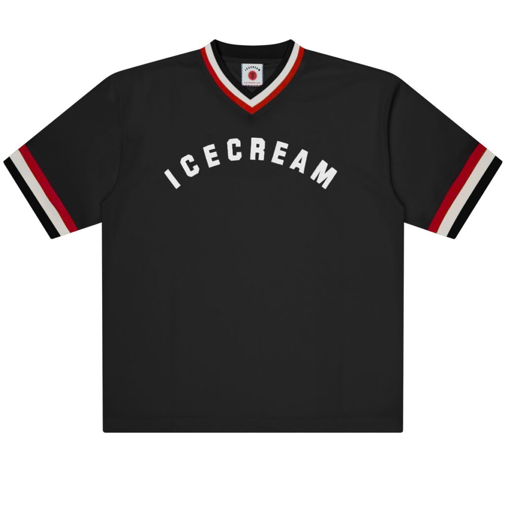 Icecream College V-Neck Sports Jersey Zwart