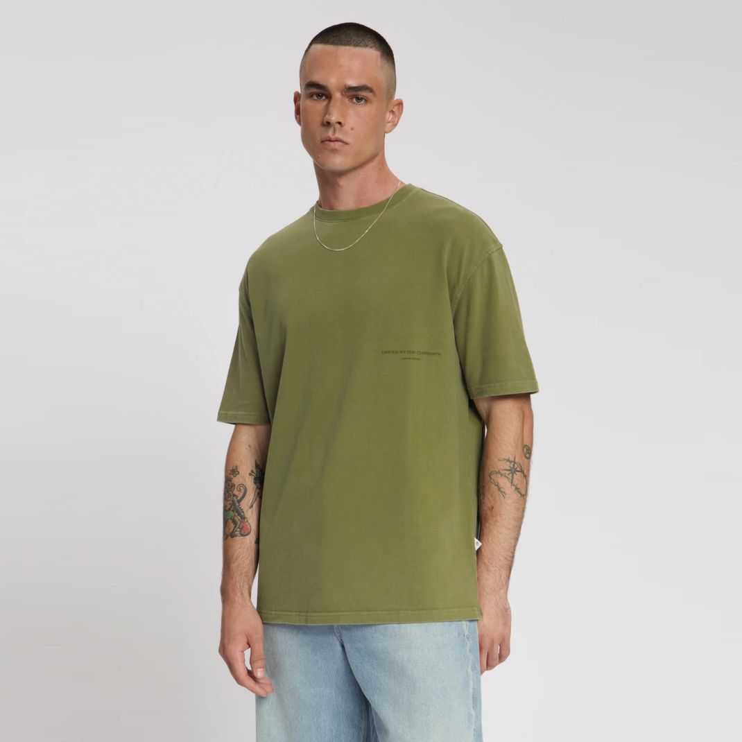 Law of the Sea Aqualis Garment Dyed T-shirt Donker Groen