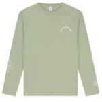 Law of the Sea Daisy Garment Dyed Longsleeve T-shirt Licht Groen