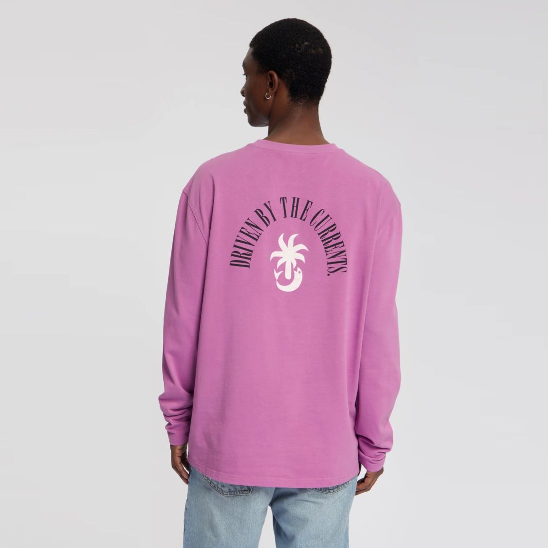 Law of the Sea Shore Artwork Longsleeve T-shirt Paars