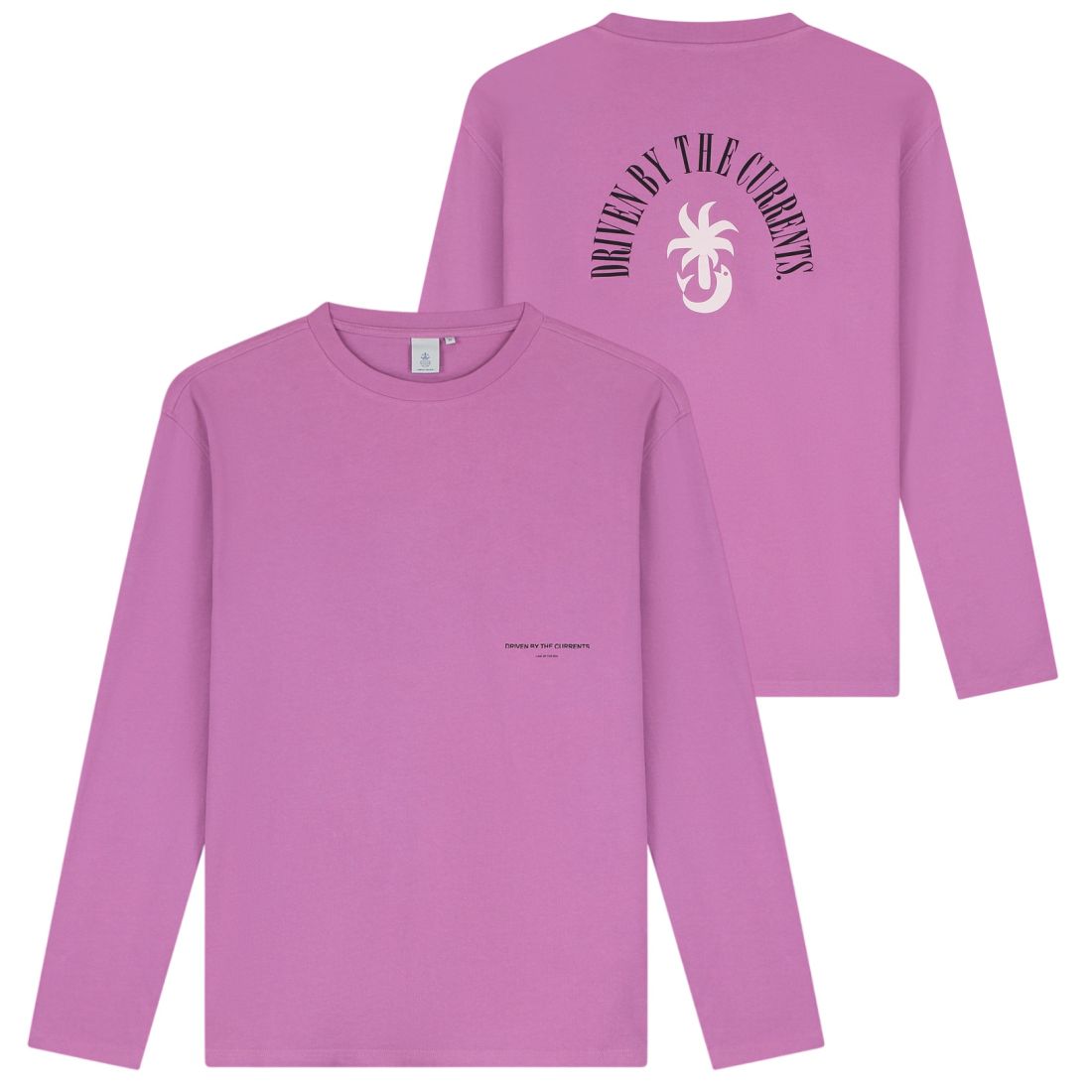 Law of the Sea Shore Artwork Longsleeve T-shirt Paars