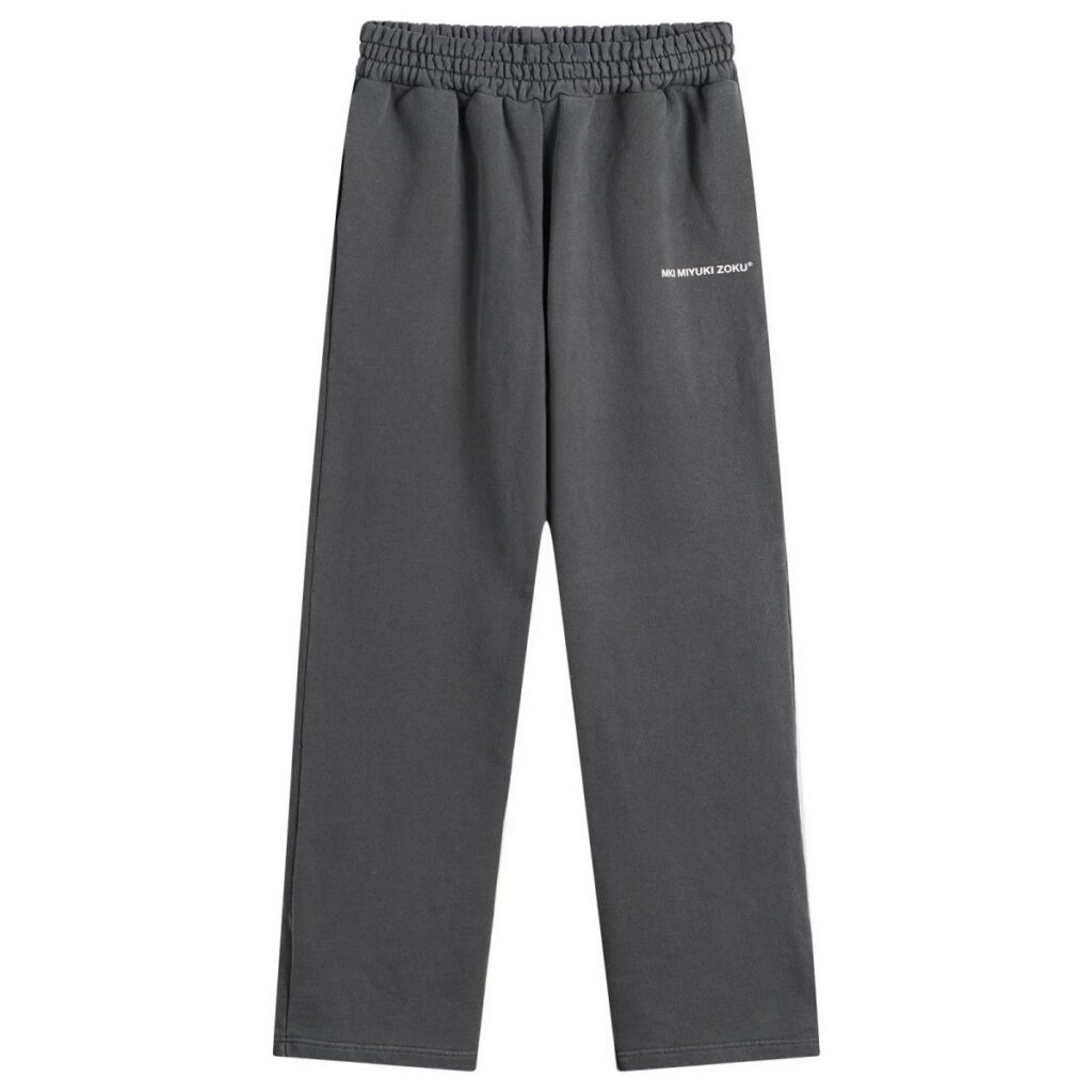 MKI Miyuki Zoku Uniform Wide Leg Pigment Trainingsbroek Zwart