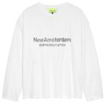 New Amsterdam Surf Association Worked Logo Longsleeve T-shirt Wit