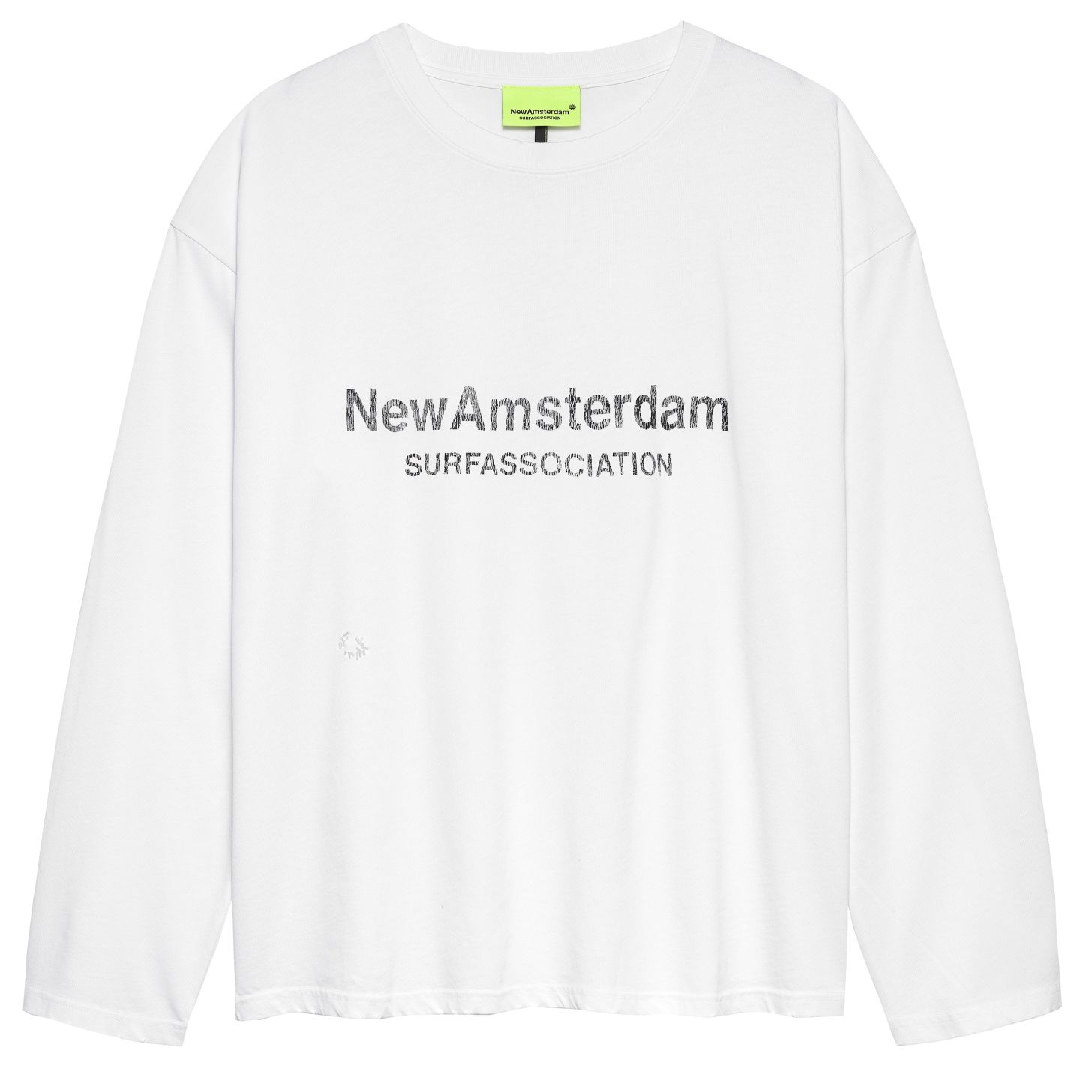New Amsterdam Surf Association Worked Logo Longsleeve T-shirt Wit
