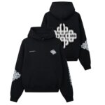 The Couture Club Motion Blurred Emblem Hoodie Zwart
