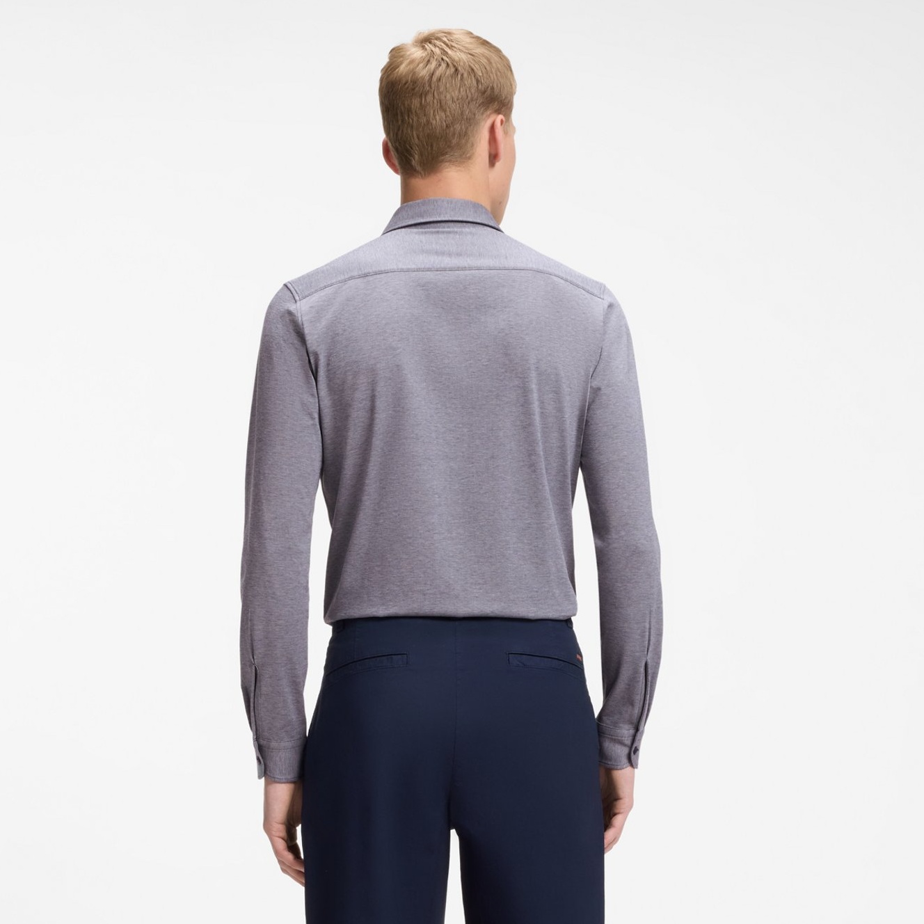 Boss Mysoft Overhemd Donker Blauw