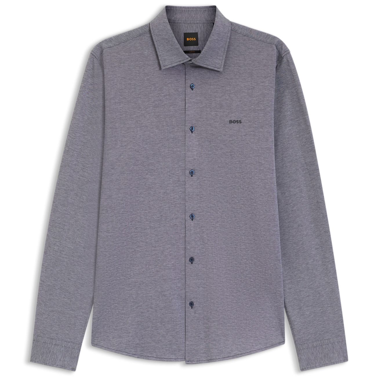 Boss Mysoft Overhemd Donker Blauw