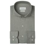 Profuomo Japanese Twill Knitted Overhemd Donker Groen